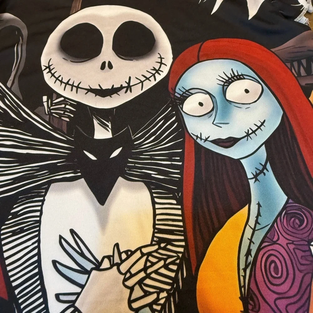 Nightmare Before Christmas Jack & Sally Graphic Night Dress Kids M Pajamas